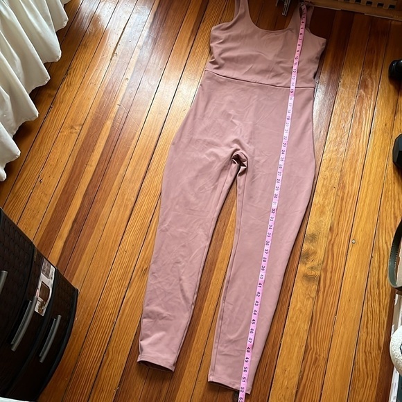 Girlfriend Collective Dusty Rose Scoop Sleeveless Unitard Jumpsuit Sz XL - Picture 8 of 10